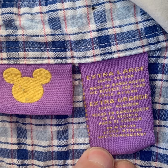 Disney XL Blue Blouse Winnie the Pooh  Button Down T-Shirt - Picture 2 of 7